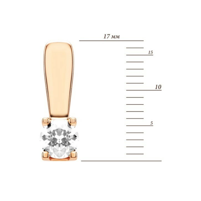 Золотые серьги с фианитами. Артикул UG5219132810101