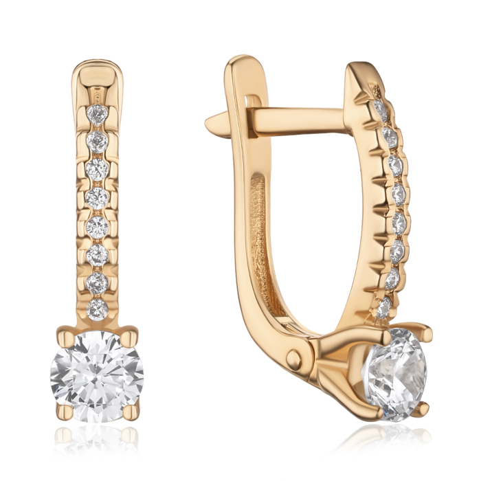 Золоті сережки з фіанітами 2191563101