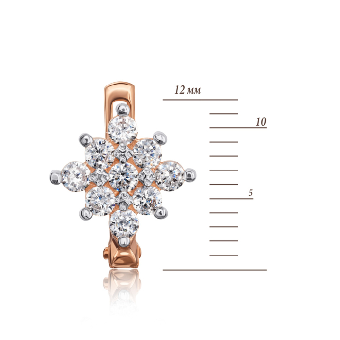 Золотые серьги с фианитами. Артикул 21930/01/1/64