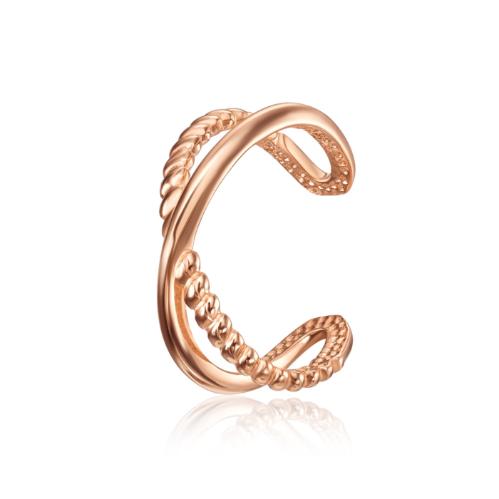 Золота сережка-кафф без вставки. Артикул 21938/01/0