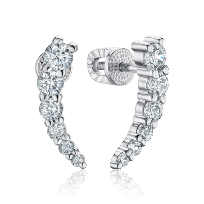 Золоті сережки з фіанітами 21989/02/1/2125