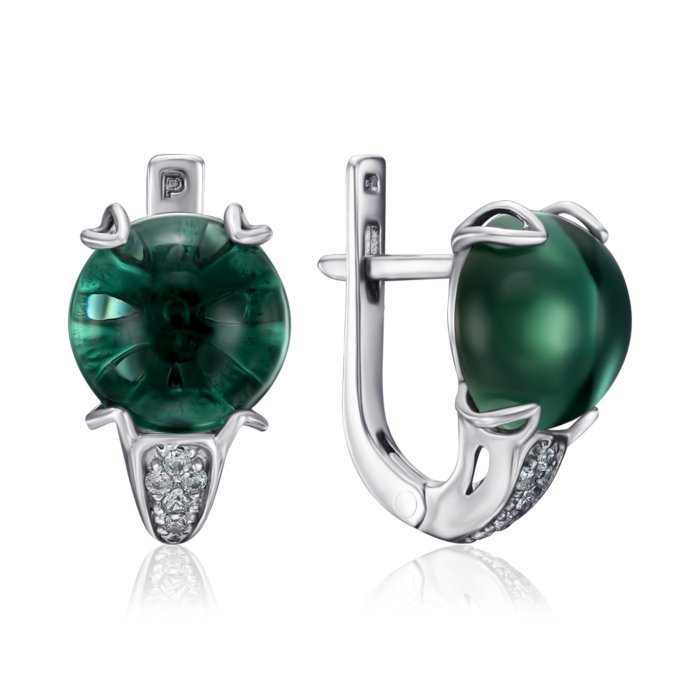 Срібні сережки з кварцом. Артикул 2199/9р