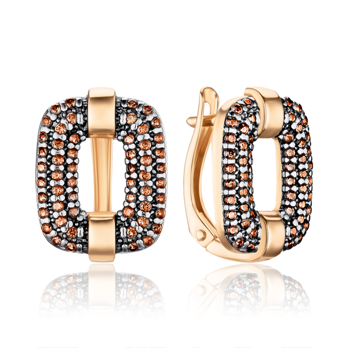 Золоті сережки з фіанітами 22025/01/1/858