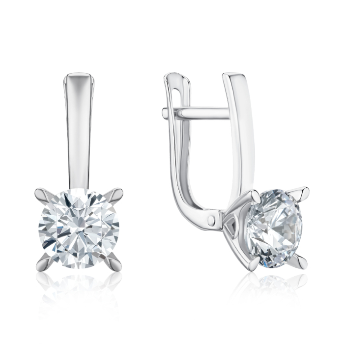 Золоті сережки з фіанітом Tesori 22045/02/1/4206