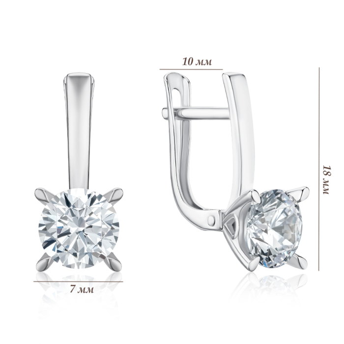 Золоті сережки з фіанітом Tesori 22045/02/1/4206