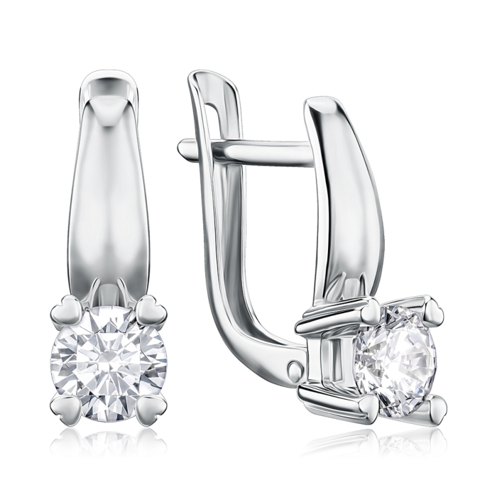 Золоті сережки з фіанітом Tesori 22054/01/0/4024