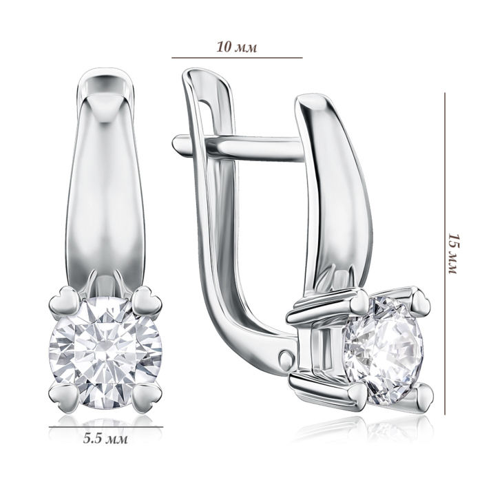 Золоті сережки з фіанітом Tesori 22054/01/0/4024