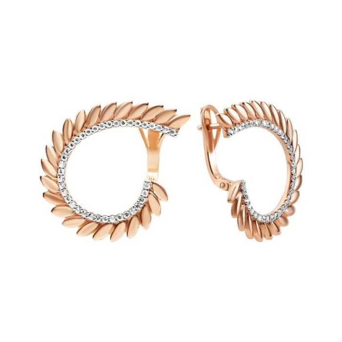 Золотые серьги с фианитами. Артикул UG522187/01/1/13