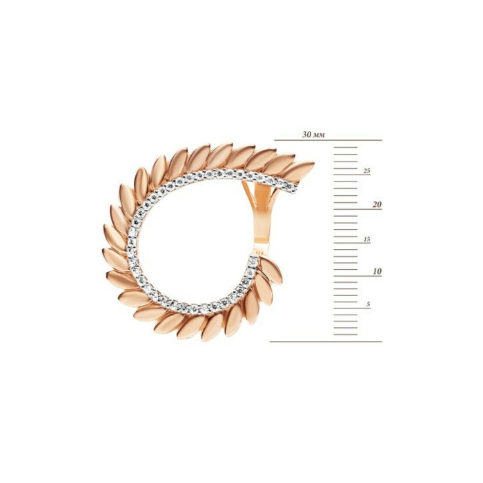 Золотые серьги с фианитами. Артикул UG522187/01/1/13