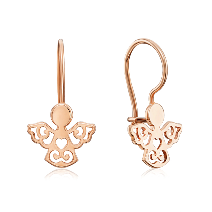 Золотые серьги без вставки. Артикул 22373/01/0