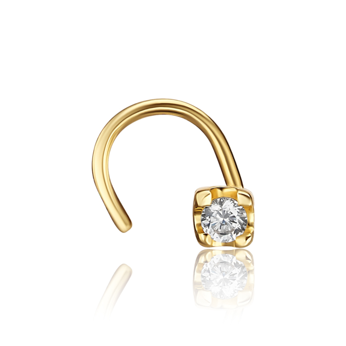Золота сережка-пірсинг. Артикул 22433/03/0/46