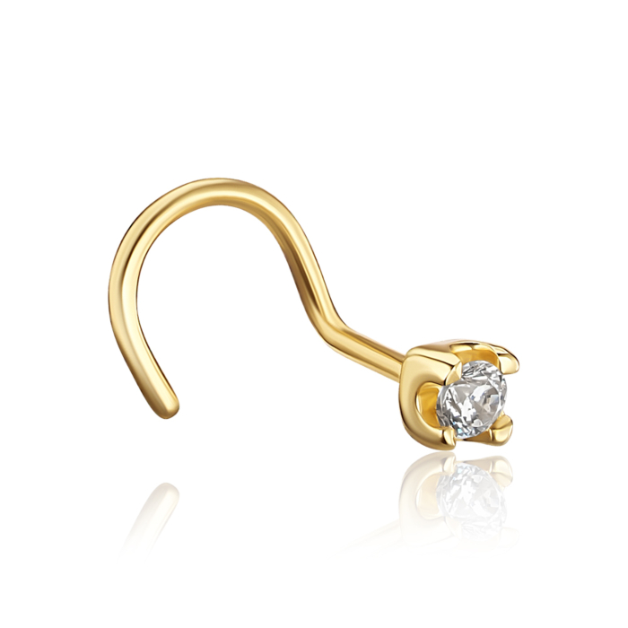 Золота сережка-пірсинг. Артикул 22433/03/0/46