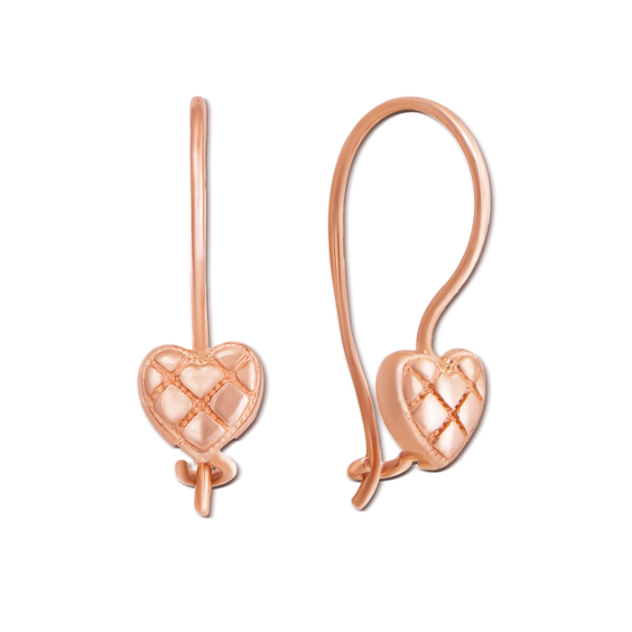 Золоті сережки «Серце». Артикул 2244
