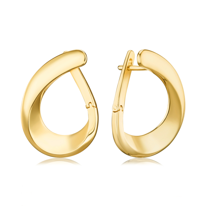 Золотые серьги без вставки. Артикул 22532/03/0