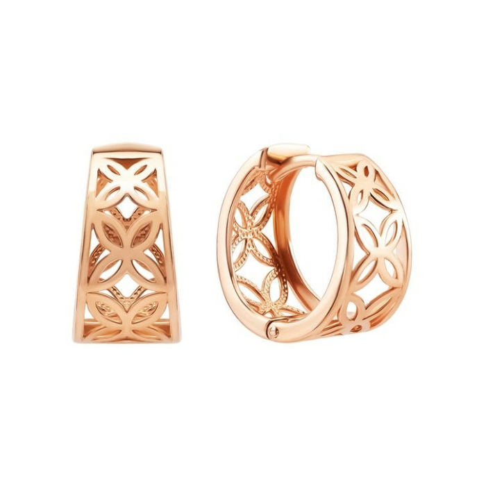 Золоті сережки-конго. Артикул UG522675/01/0