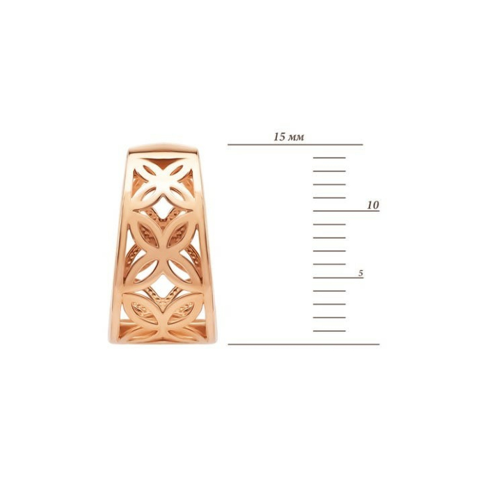 Золоті сережки-конго. Артикул UG522675/01/0