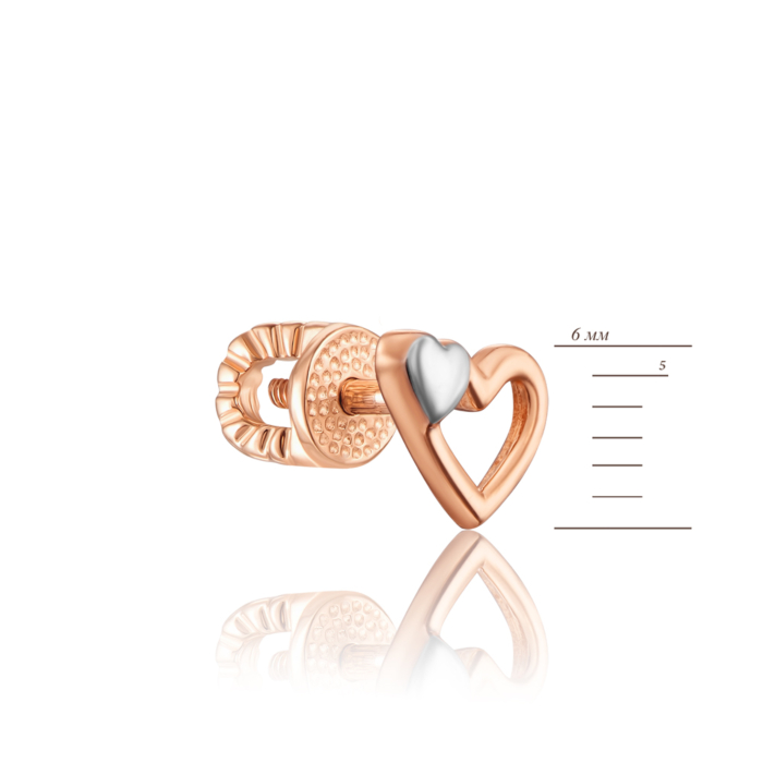 Золоті сережки-пусети з алмазною гранню. Артикул 22716/01/1