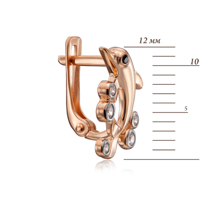 Золоті сережки з фіанітами. Артикул 22782/01/1/471