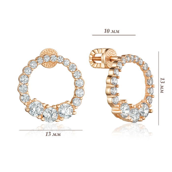 Золотые серьги. Артикул 22783/01/0/210