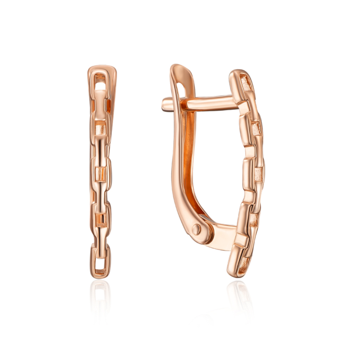 Золоті сережки без вставки. Артикул 22833/01/0