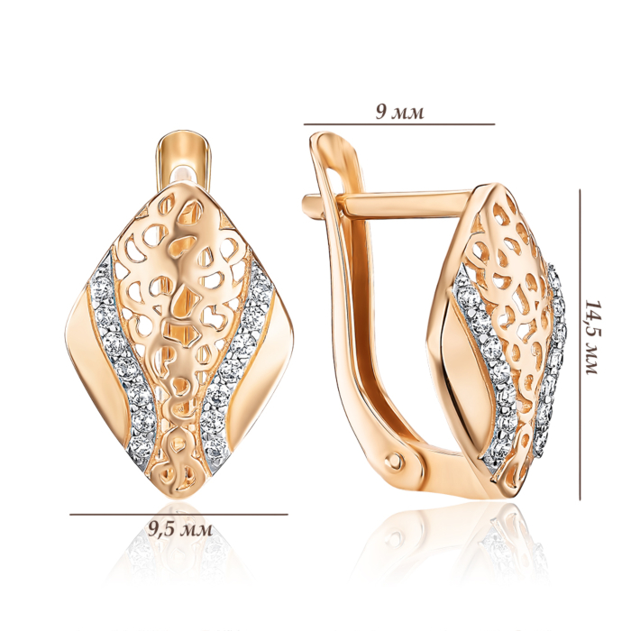 Золотые серьги. Артикул 22846/01/1/1