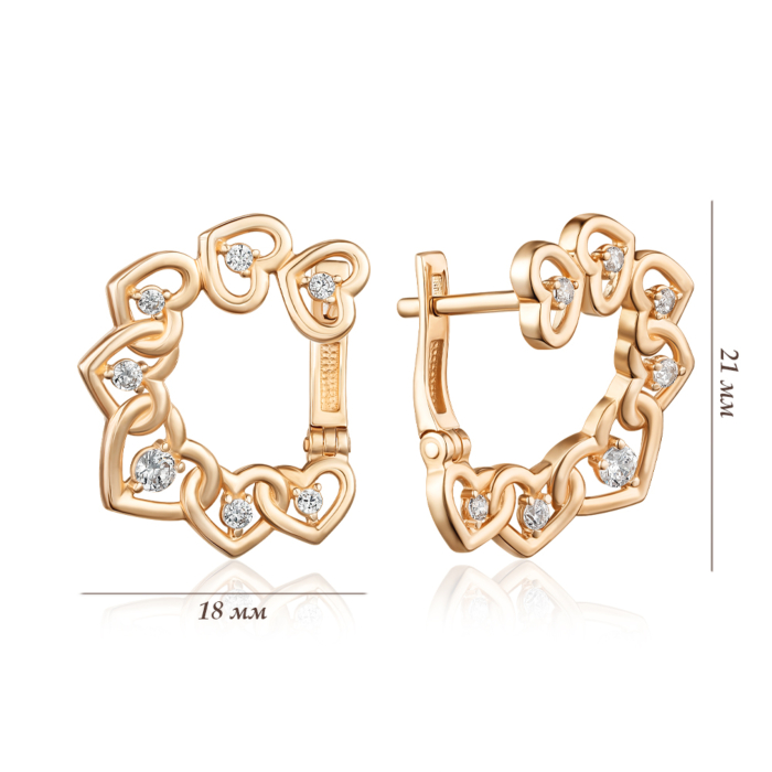 Золотые серьги. Артикул 22859/01/0/2722