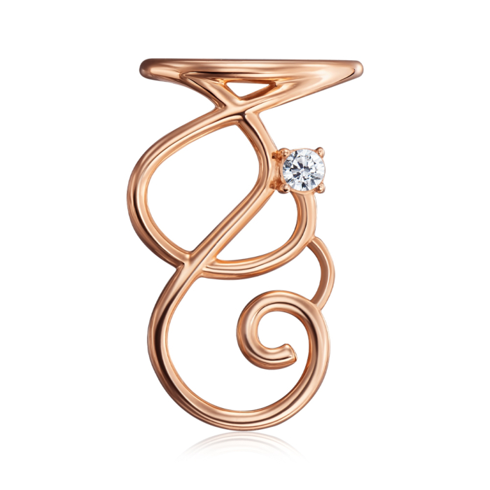 Золота кафа з фіанітом. Артикул 22890/01/0/17