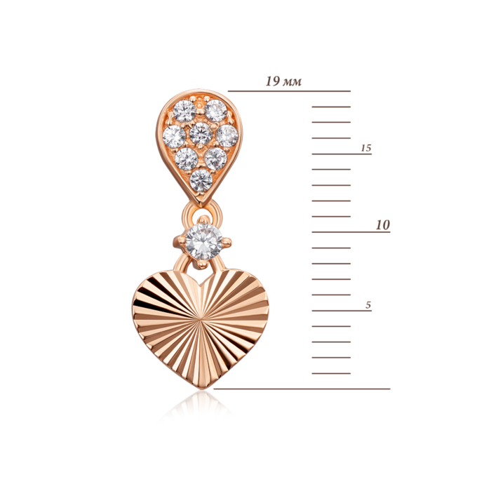 Золоті пусети з фіанітами. Артикул 22936/01/2/752