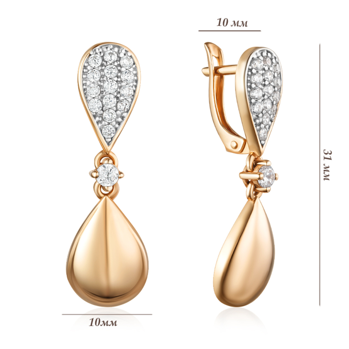 Золоті сережки. Артикул 22945/01/1/752