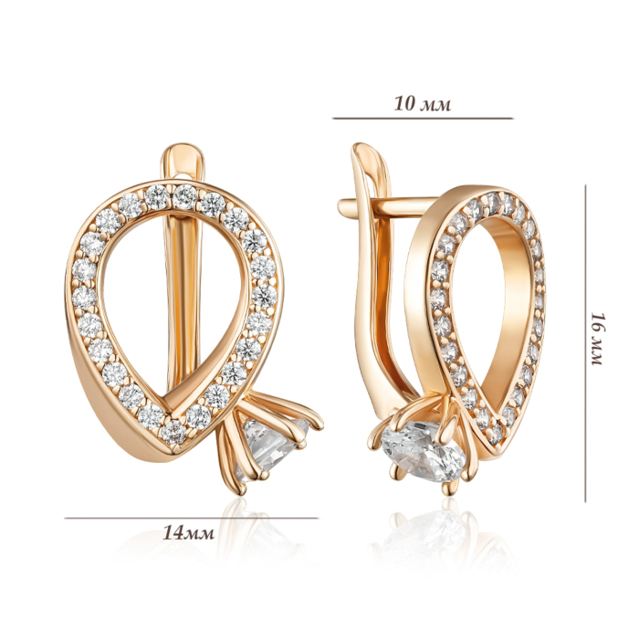 Золотые серьги. Артикул 22947/01/0/18