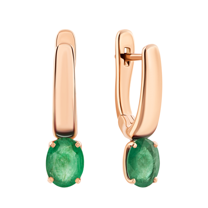 Золоті сережки зі смарагдами. Артикул UG522951EMD