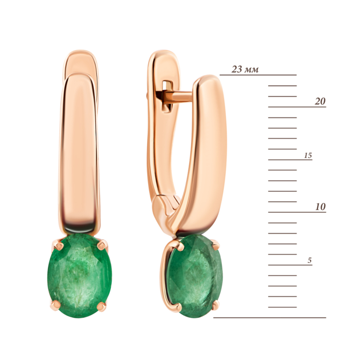 Золоті сережки зі смарагдами. Артикул UG522951EMD