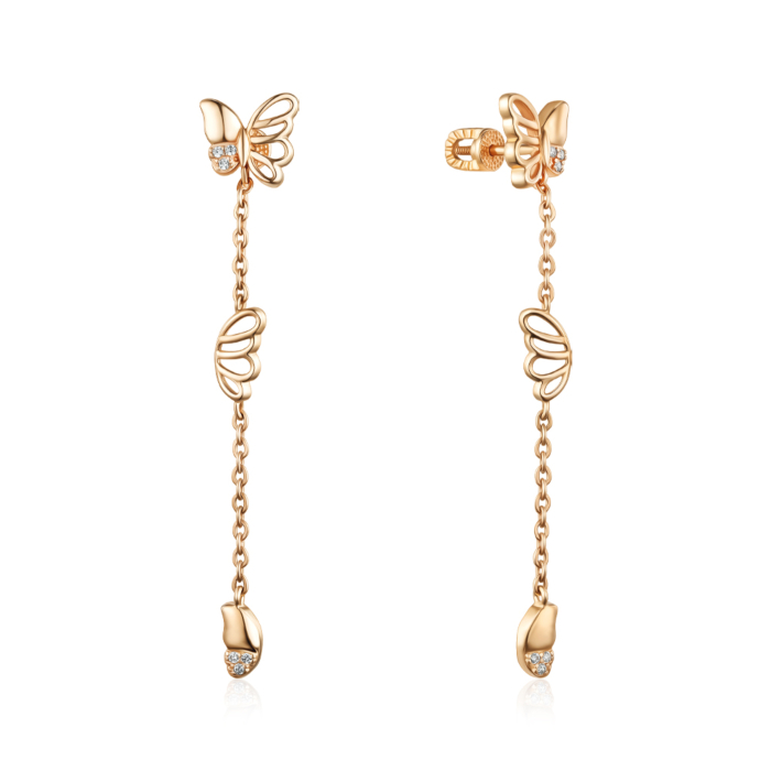 Золотые серьги. Артикул 22993/01/0/1