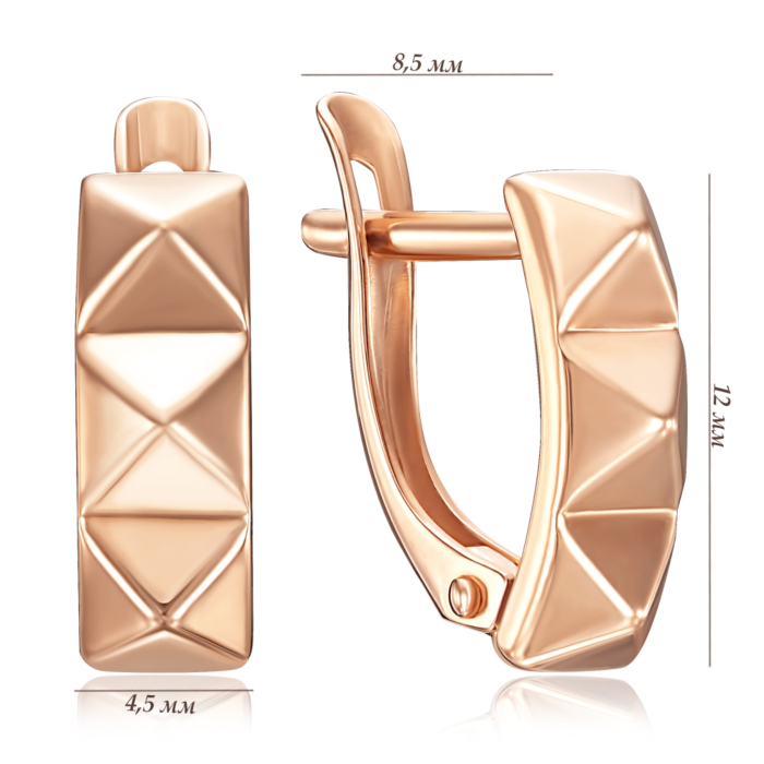 Золоті сережки без вставки. Артикул 23002/01/0