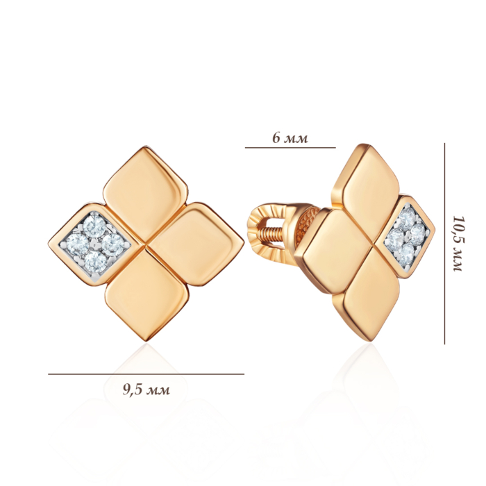 Золотые серьги. Артикул 23010/01/1/3