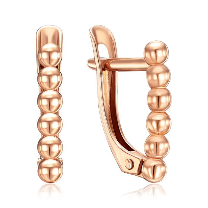 Золотые серьги без вставки. Артикул 23013/01/0