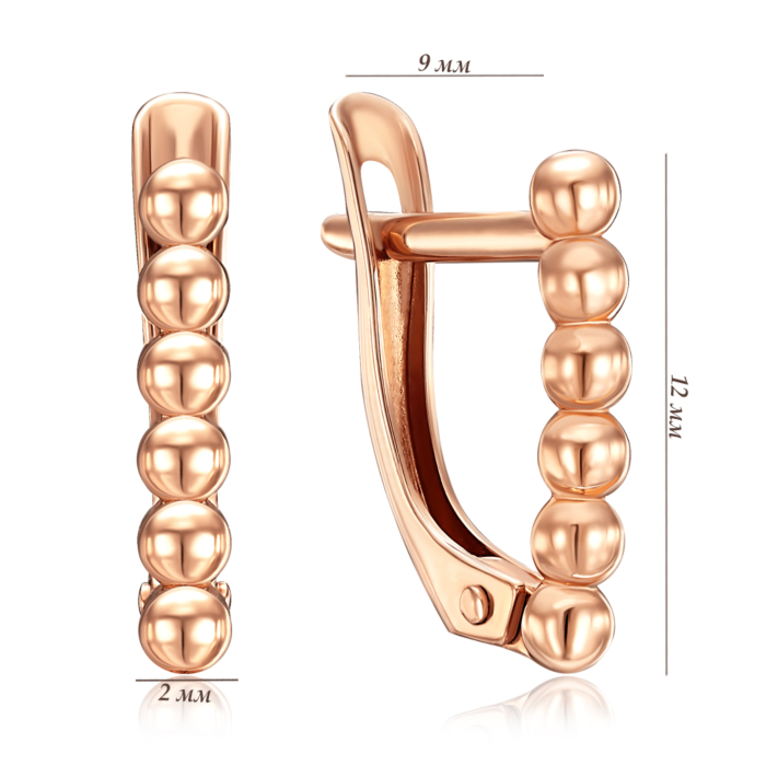 Золотые серьги без вставки. Артикул 23013/01/0