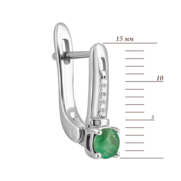 Золотые серьги с бриллиантами и изумрудами. Артикул UG523018/1EMD