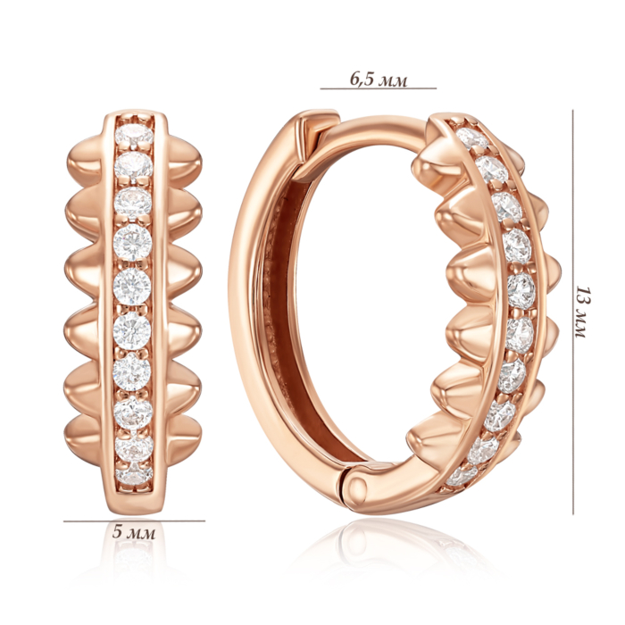 Золотые серьги. Артикул 23021/01/0/13