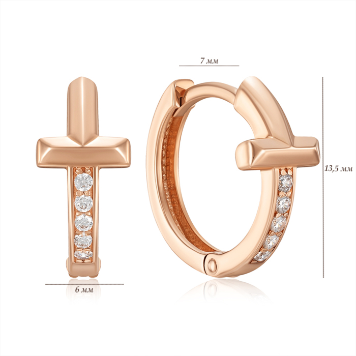 Золоті сережки. Артикул 23034/01/0/13