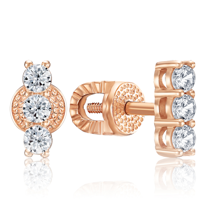 Золоті сережки. Артикул 23043/01/0/17