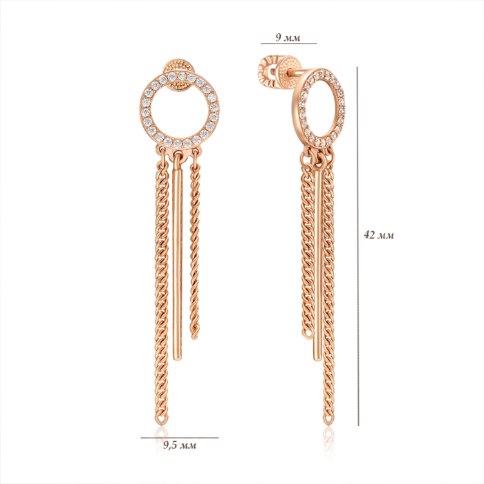 Золоті сережки. Артикул 23056/01/0/1