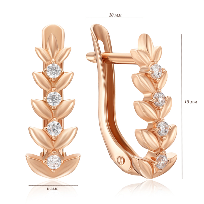 Золотые серьги. Артикул 23058/01/0/3