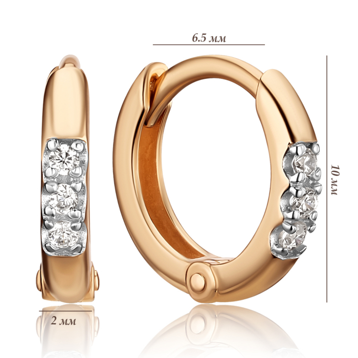 Золотые серьги. Артикул 23085/08/1/13