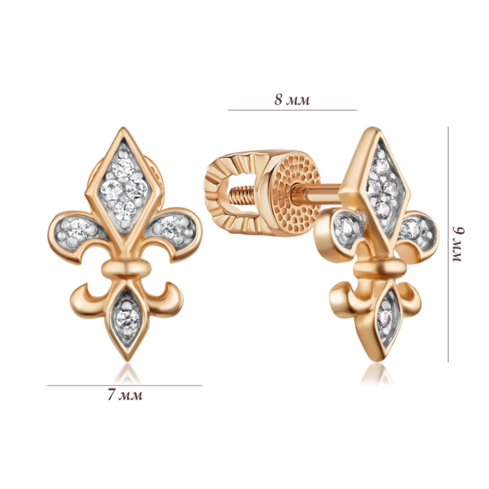 Золоті сережки. Артикул 23097/01/1/1