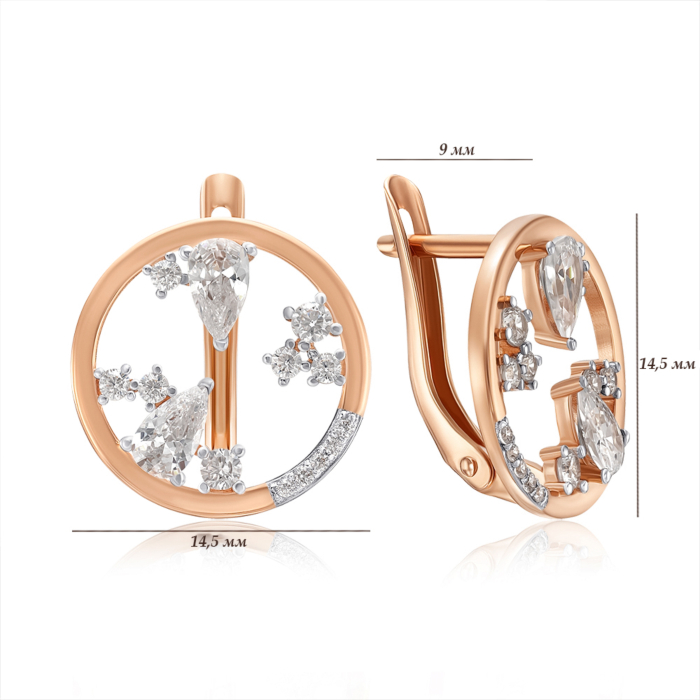 Золоті сережки. Артикул 23109/01/1/21002