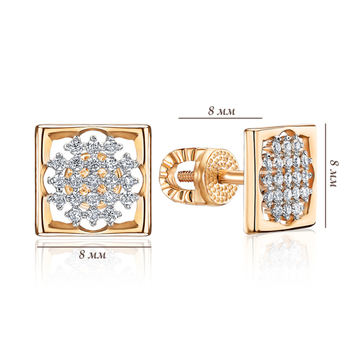 Золотые серьги. Артикул 23126/01/1/1