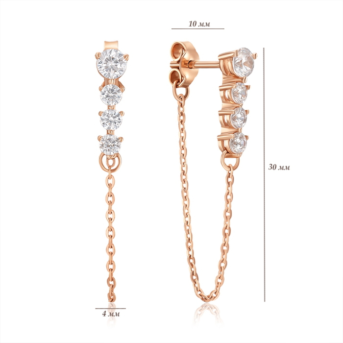 Золотые серьги. Артикул 23135/01/0/4319