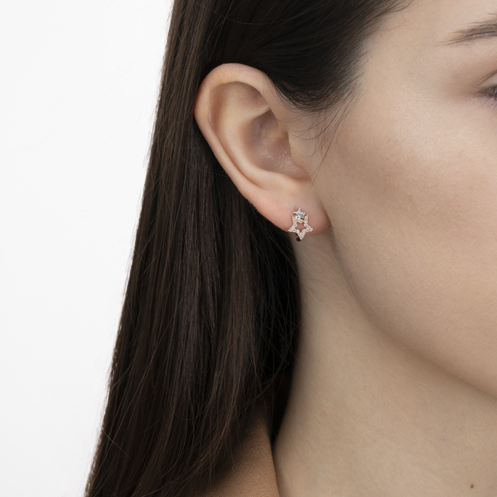 Золотые серьги с фианитами. Артикул 23150/01/1/208