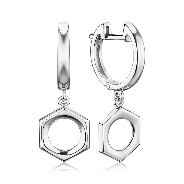 Золоті сережки без вставки. Артикул 23208/02/1